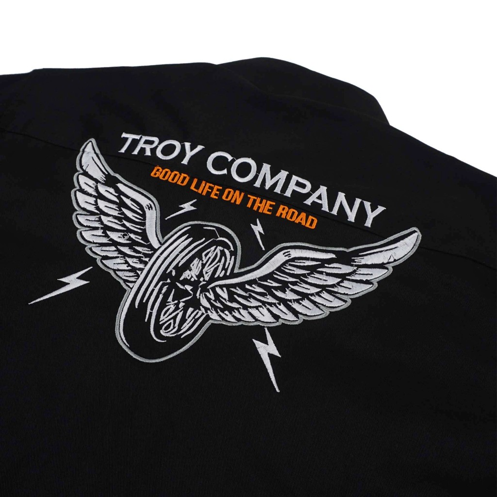 Troy Company Workshirt Workwear Engineers Black Wheel - Kemeja Kerja Work Shirt WSD 2622