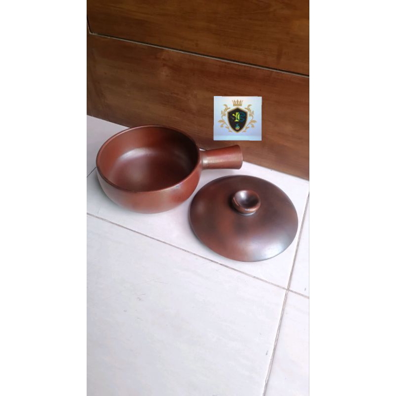 PANCI GAGANG JUMBO SUSU TANAH LIAT D-22 CM CLAYPOT GERABAH TRADISIONAL  PANCI SAYUR TEFLON  TEMBIKAR