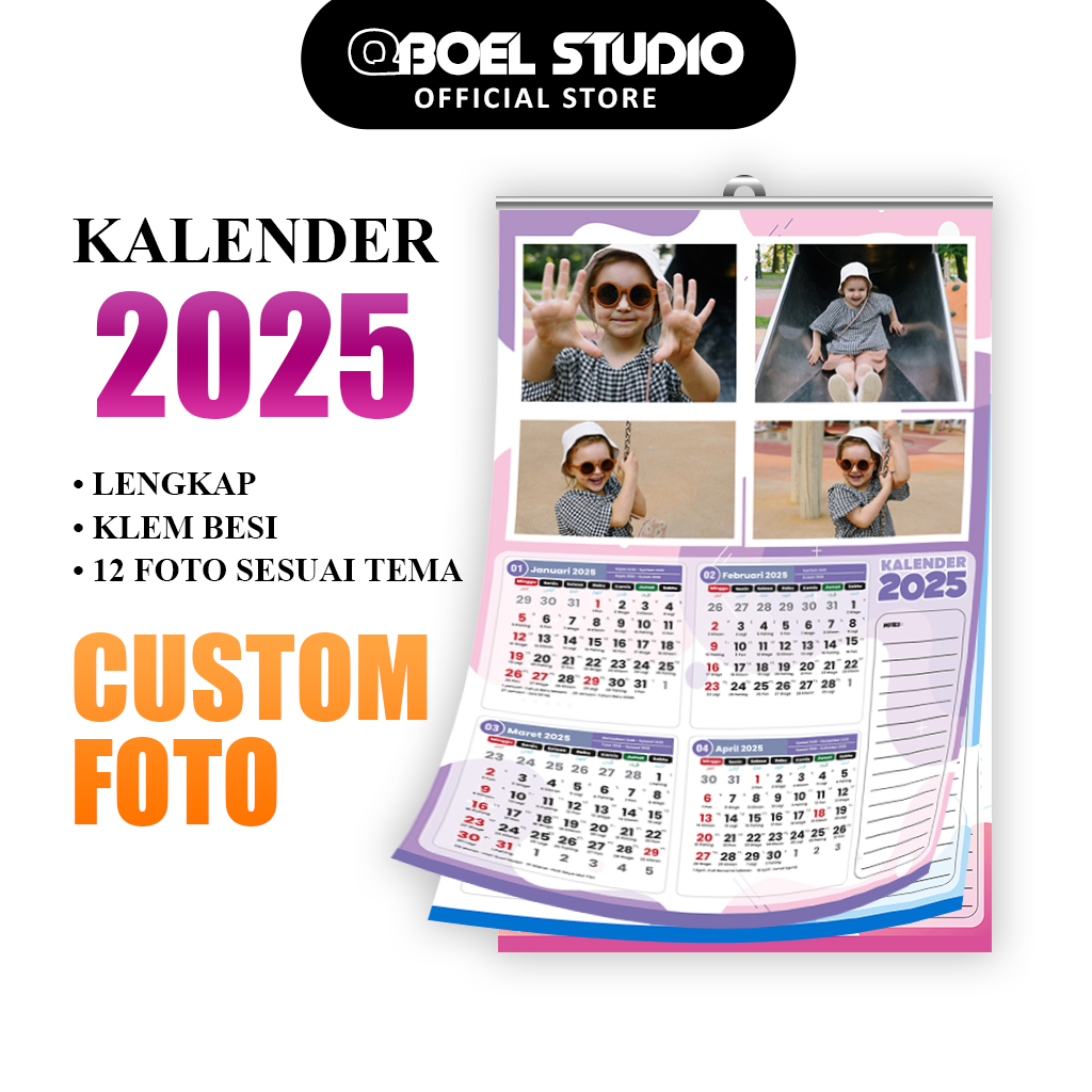 

(BISA BELI SATUAN) KALENDER DINDING CUSTOM FOTO 2025