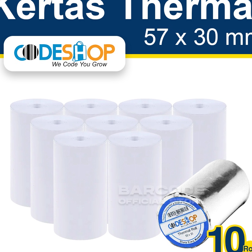 

KI3 Kertas Struk Kasir Thermal 57x3 mm 57 x 3 57x3mm Coreless 1 Slop
