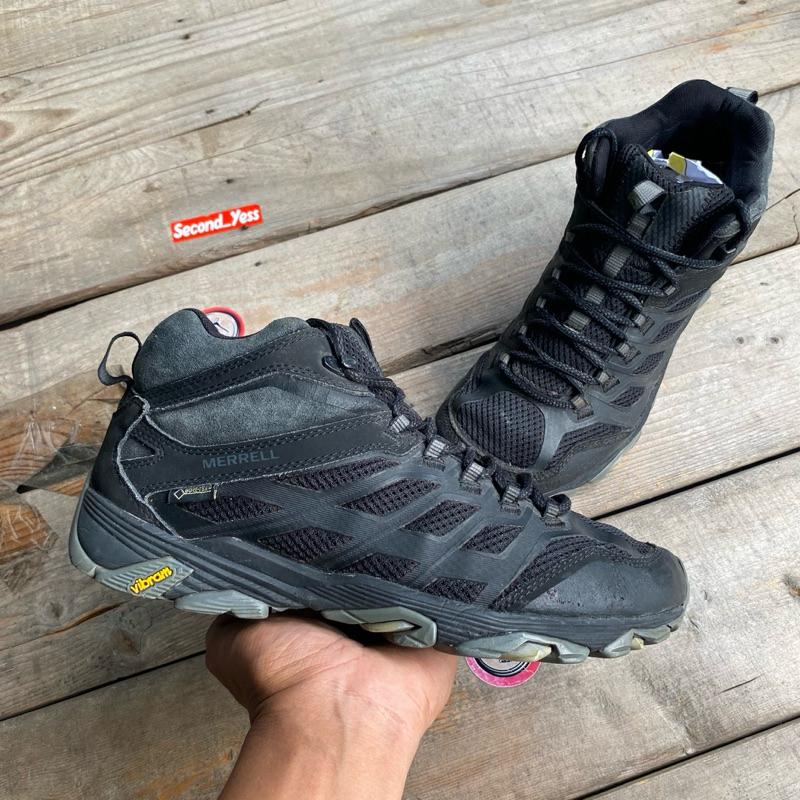 Sepatu Merrel Moab Gtx Mid Black Night