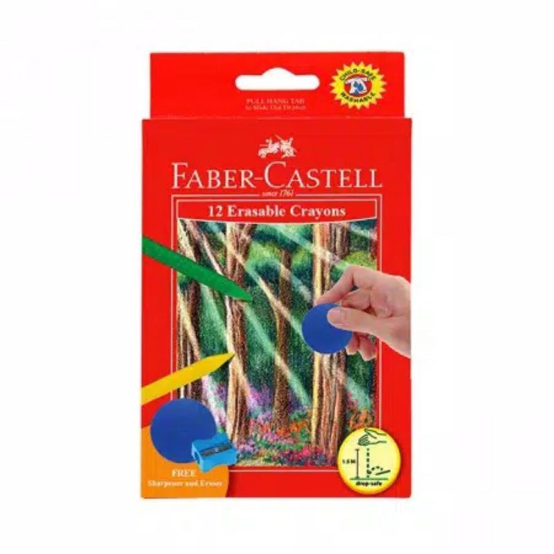 

GOGO Erasable Crayon Bisa Dihapus 12 Warna Faber Castell