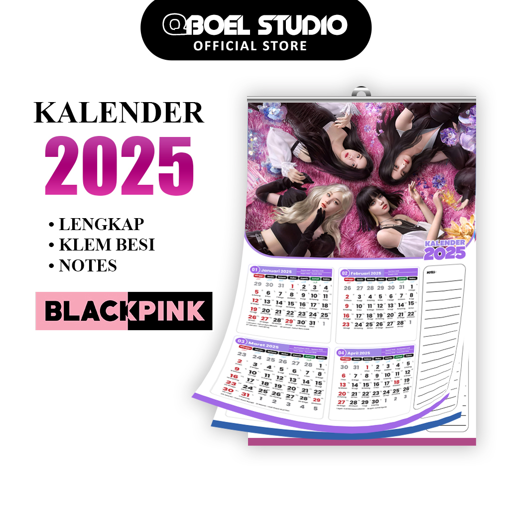 

Kalender Lengkap BLACKPINK 2025 Full Colour 3 Halaman Termurah