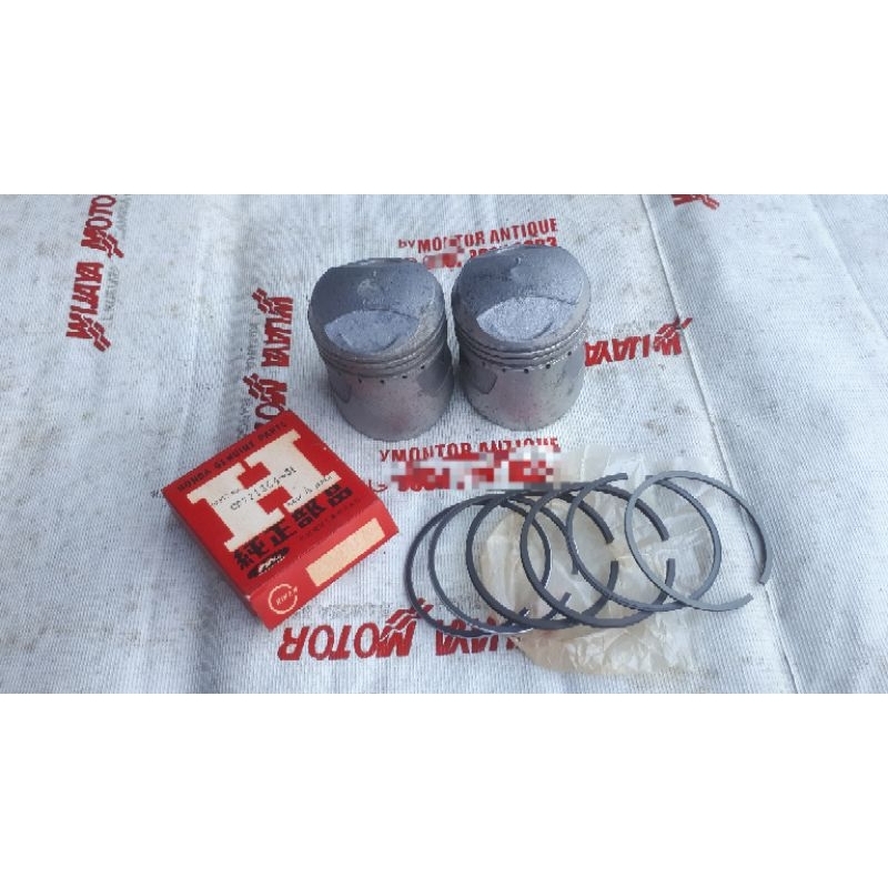 Piston + Ring Piston OS Oversize 0.25 HONDA CB72 CA72 C72 Original NOS