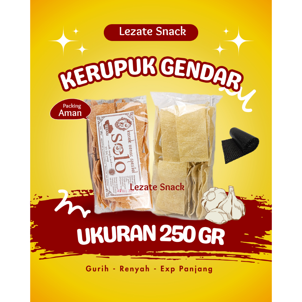 

Kerupuk Gendar Mentah 250GR Khas Solo Enak Murah/ Krupuk Gendar Karak Puli Rasa Bawang Terasi Madiun Karak Valentin Valenine LEZATE SNACK