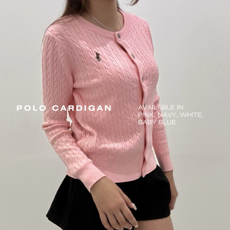 OMS | POLO RALPH LAUREN - Cardigan Kepang Lengan Panjang Wanita Fashion Bangkok