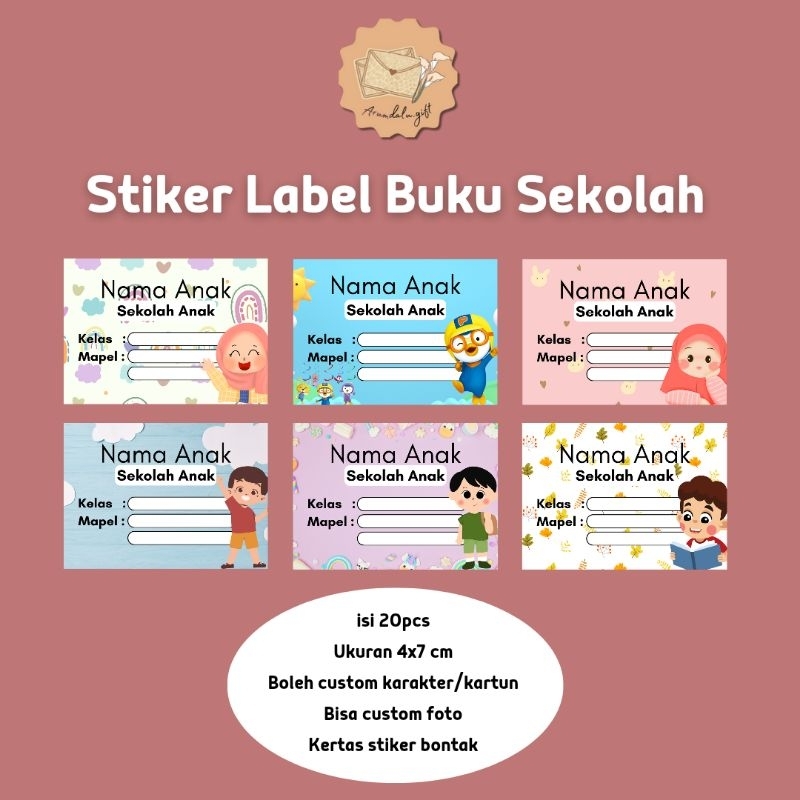 

Custom Label Buku Sekolah Identitas Buku Stiker Buku Sekolah