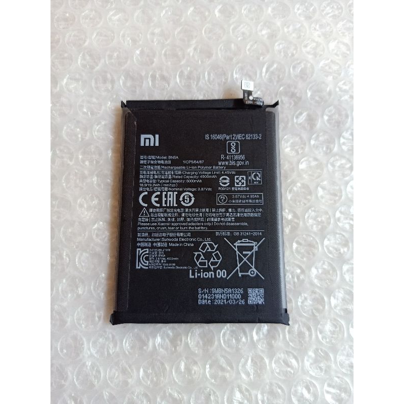 Baterai XIAOMI POCO M3 PRO 5G BN5A original copotan tested