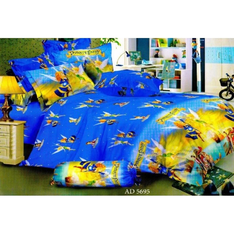 SPREI KATUN PREMIUM/CATRA TINKER BELL & PIRATE FAIRY