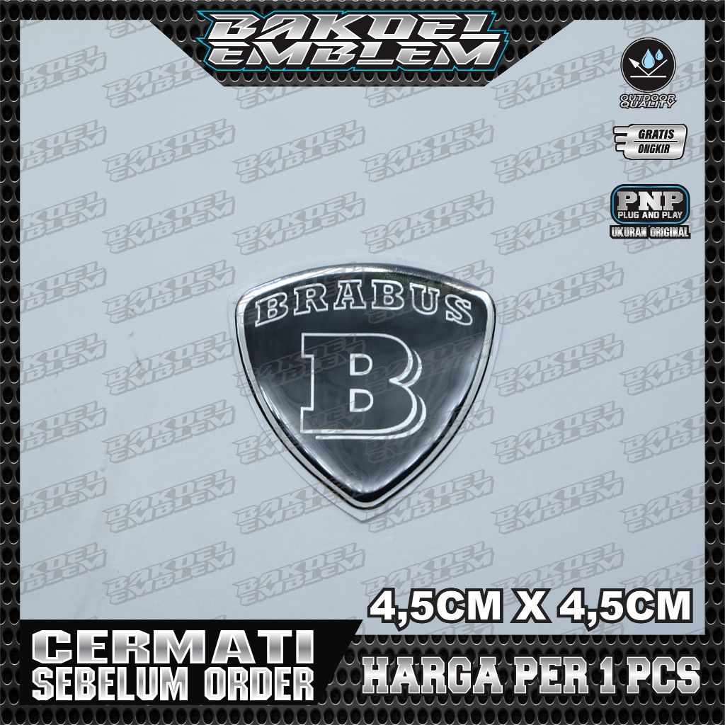 emblem brabus / emblem timbul brabus / stiker 3d brabus / stiker emblem brabus / sticker brabus