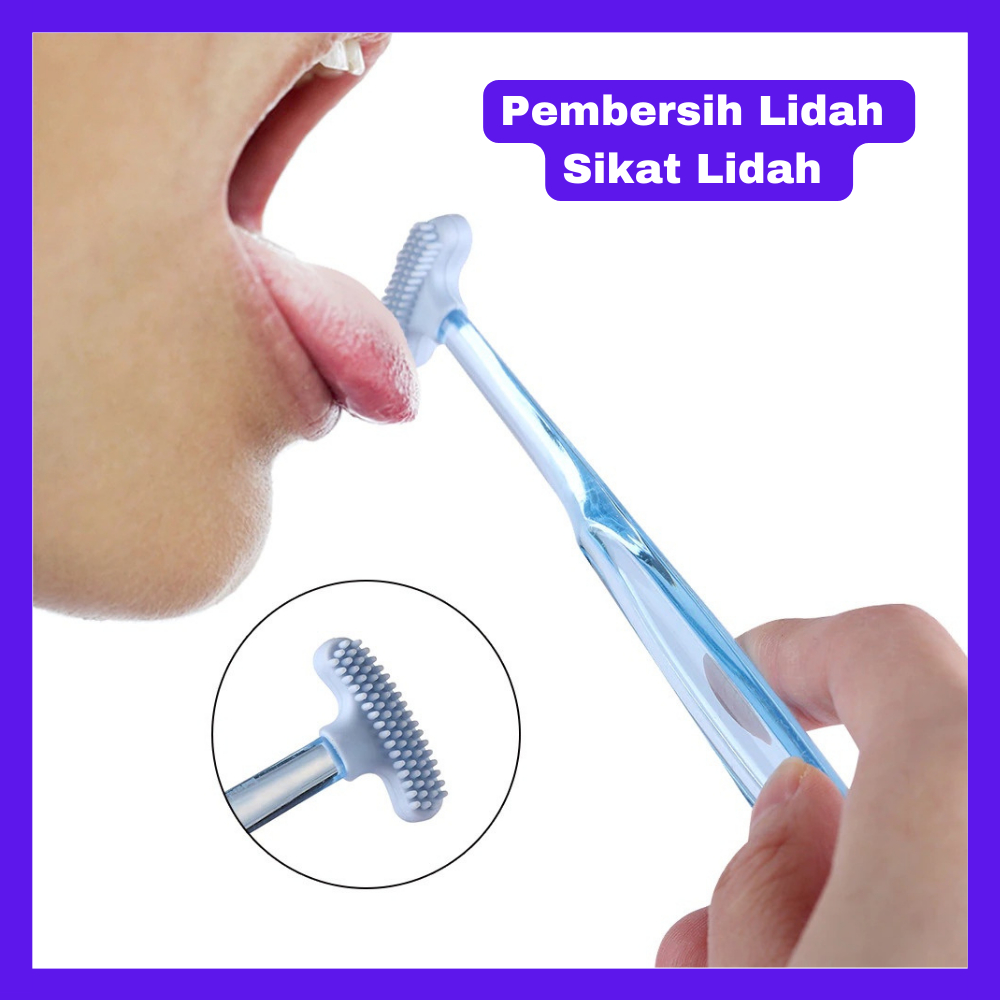 Pembersih Lidah Sikat Lidah Tongue Cleaner sikat lidah / tongue cleaner-Blue