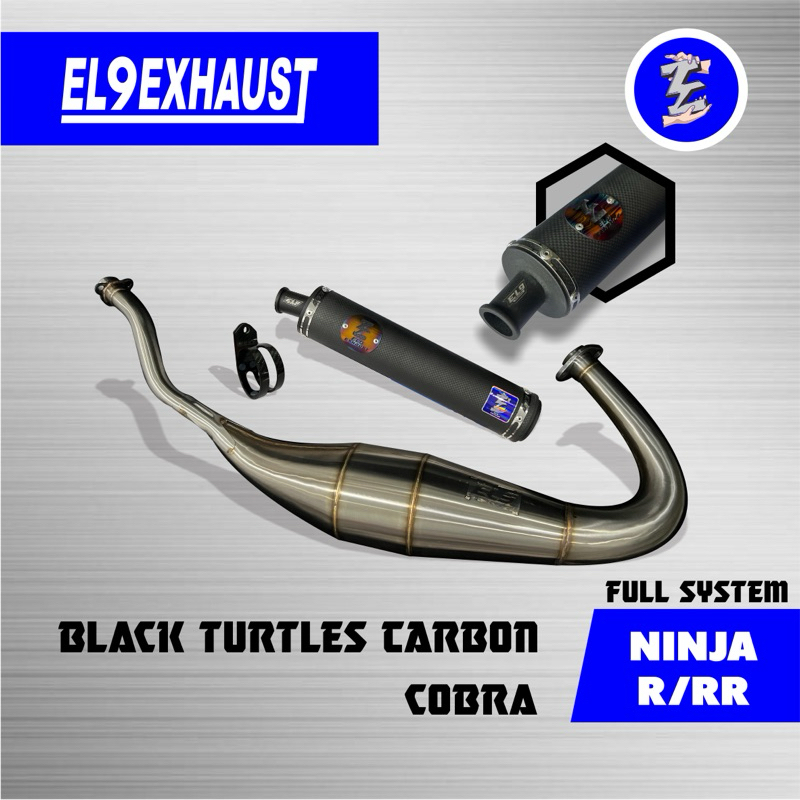 knalpot cobra ninja R/SS/RR stainless press black turtles carbon EL9