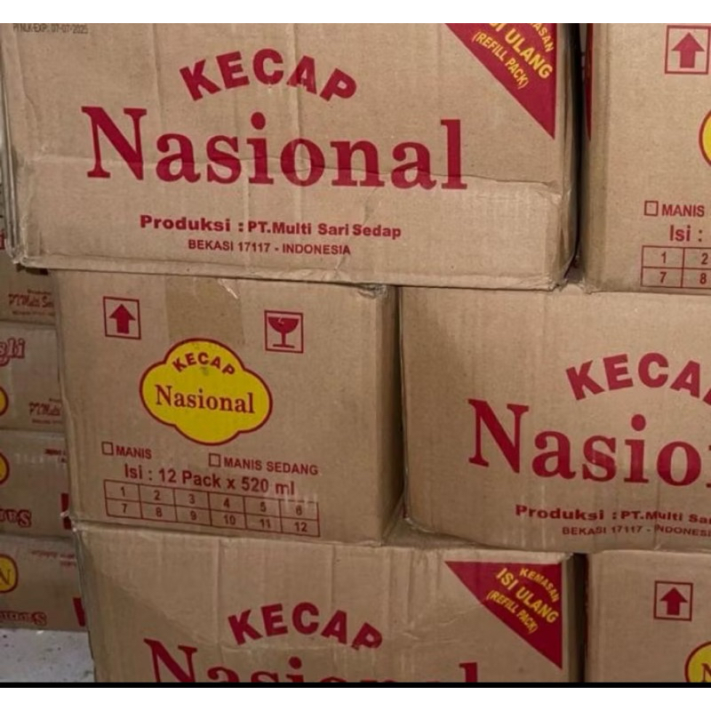 

(12 bks) kecap nasional refill besar 12 bks