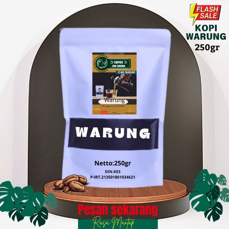 

KOPI BUBUK WARUNG//CAK BADAK ISI 250 GR RASA MANTAP