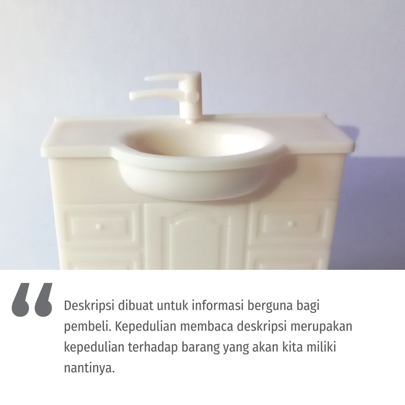 Premium Miniatur Wastafel Skala 1:20 I21