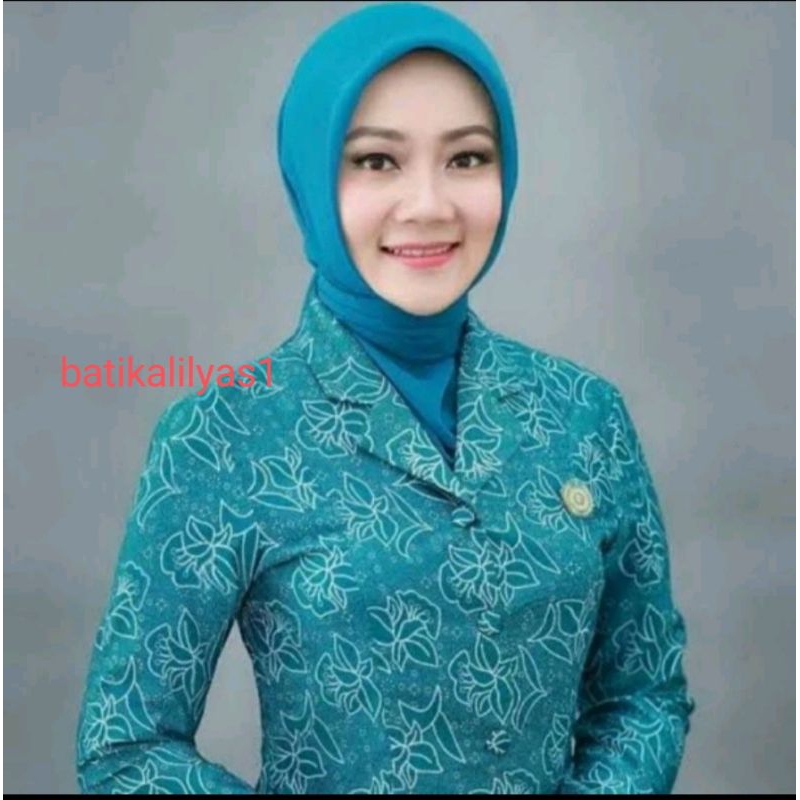 BAJU PKK WANITA TERBARU   FULPURING KANCING BESAR WARNA HIJAU