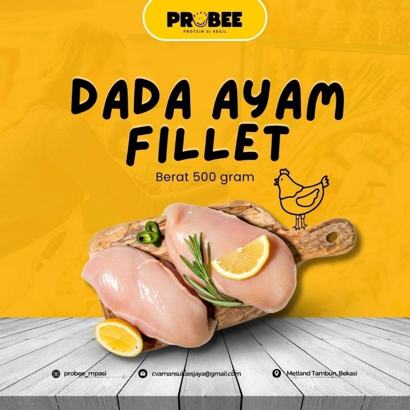 

Dada Ayam Fillet 500Gram/Dada Ayam Fillet Boneless Tanpa Kulit 500Grm-HALAL