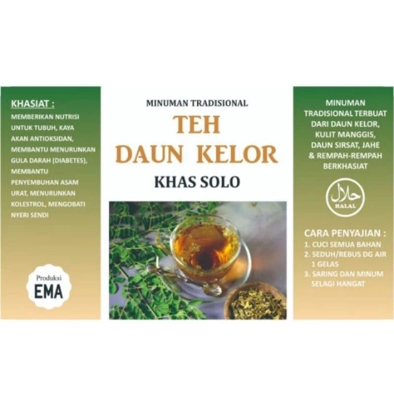 

Ema herbal teh daun kelor 1pak = isi 10 bungkus