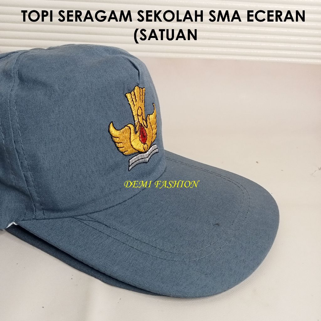 TOPI SERAGAM SMA POLOS ABU ABU /TOPI SMK POLOS MURAH