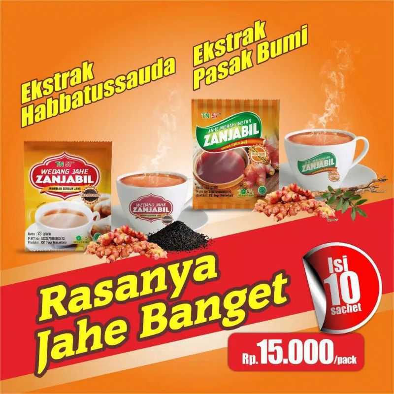 

Wedang Jahe Zanjabil pasak bumi | 10 sachet