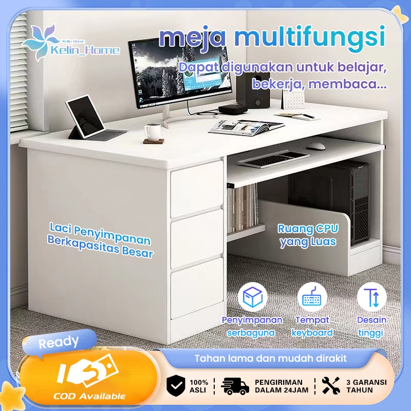 Meja Kantor/Meja Belajar Minimalis/Meja Komputer Multifungsi/Meja Kamar Tidur/Meja Laptop Dengan