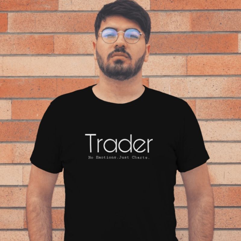 KAOS TRADER FOREX SAHAM CRYPTO / TSHIRT TRADING / COTTON COMBED 30S PREMIUM / WARNA HITAM / UNISEX P