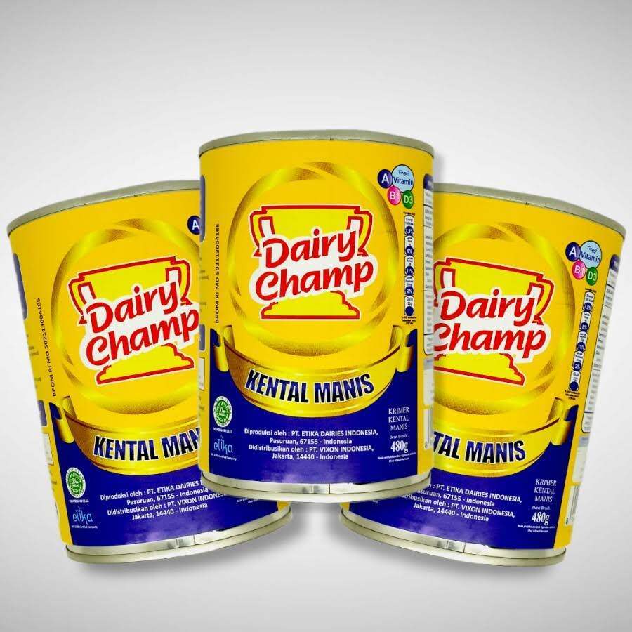 

Susu Kental Manis Dairy Champ | Susu Krimer Kental Manis Kemasan Kaleng 480Gram