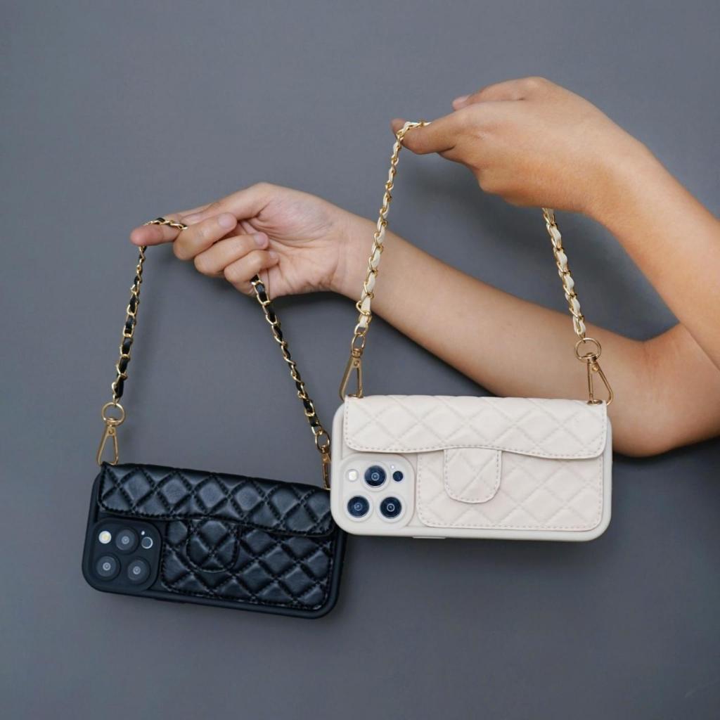 Softcase Dompet Silicon Pouch Klasik [Rantai pendek] Terbaru 2024  For Vivo Y17s Y17 Y16 Y15S Y15 Y1