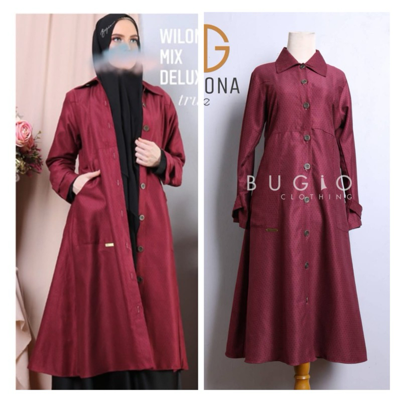 Outer Wilona Coat By Bugio Clothing || gamis