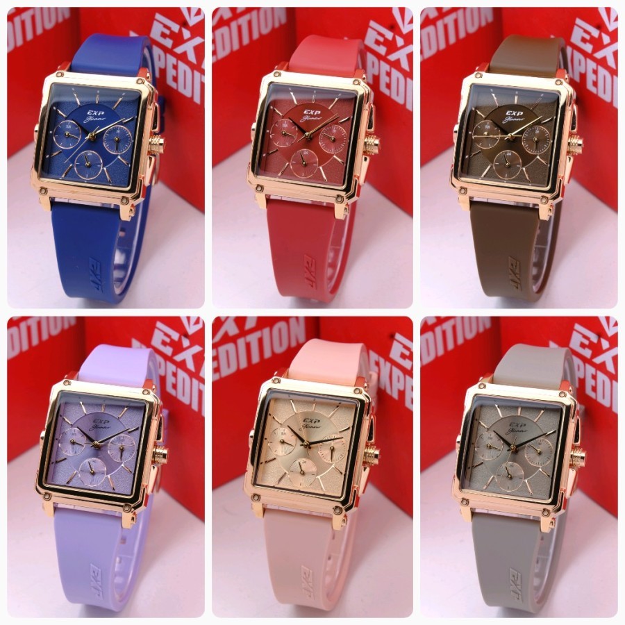 JAM TANGAN WANITA EXPEDITION E 6618 E6618 EXP6618 RUBBER ORIGINAL