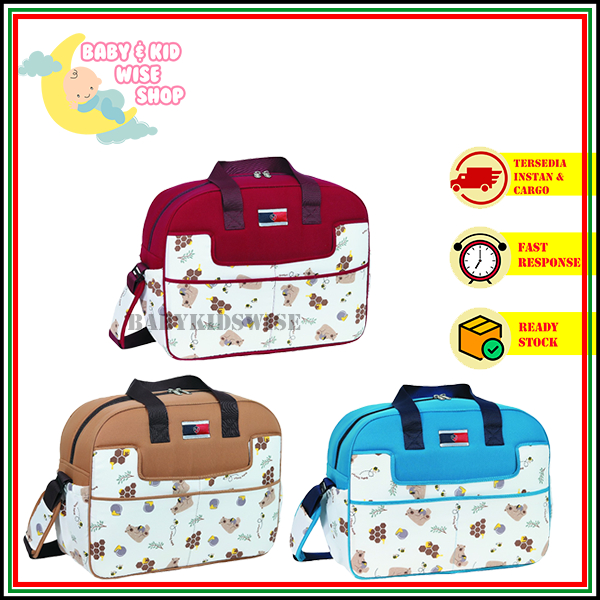 Baby Scots Diaper Bag Tas Bayi Besar Honey Bear BST9301