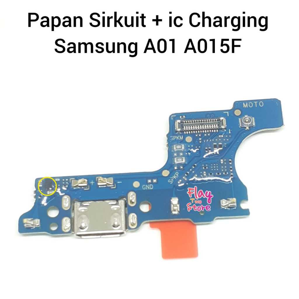 Papan Sirkuit + ic Charging Samsung A01 A015F Ori Papan Board Pcb Konektor Cas Charger + ic