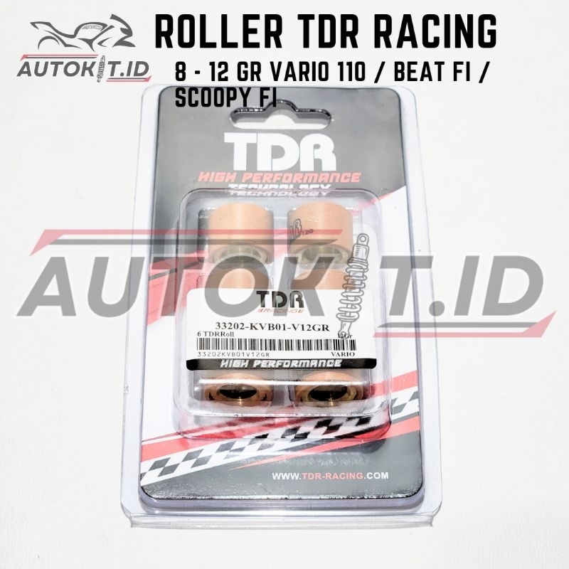 Roller TDR Racing Beat Esp FI, Scoopy ESP FI, Vario 110 FI Ukuran 8 9 10 11 12 Gram
