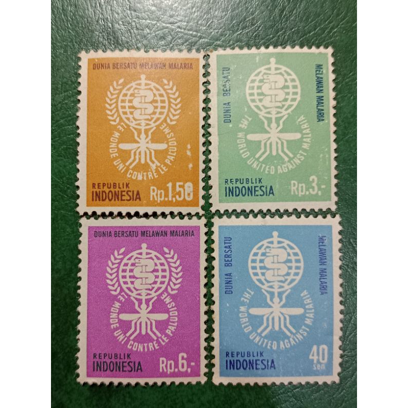 

Prangko Indonesia 4 Pcs Dunia bersatu Tahun 1962 UN USED