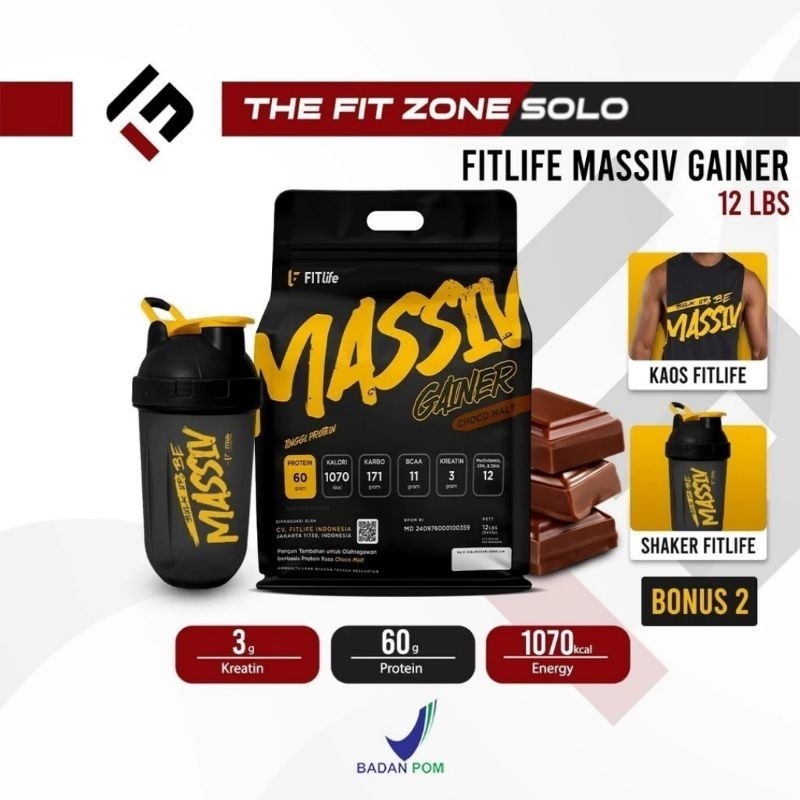 Fitlife Massiv Gainer 12 Lbs (MPro Upgraded)
