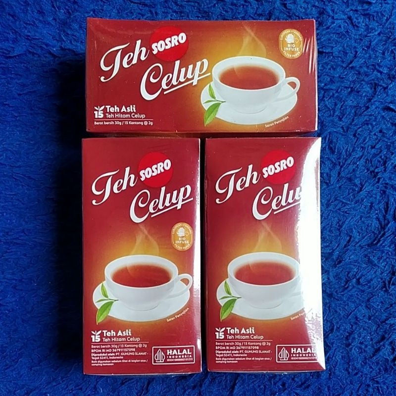 

TEH CELUP SOSRO KEMASAN 15PCS