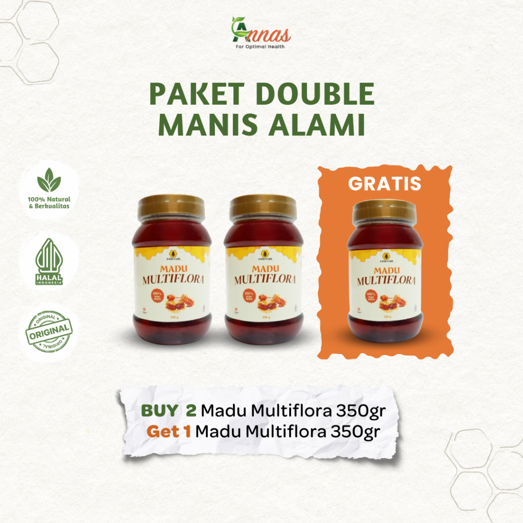 

Madu Murni Asli 100% - Essenahl - Nektar Multiflora Pure Raw Honey - Meningkatkan Sistem Imune Tubuh