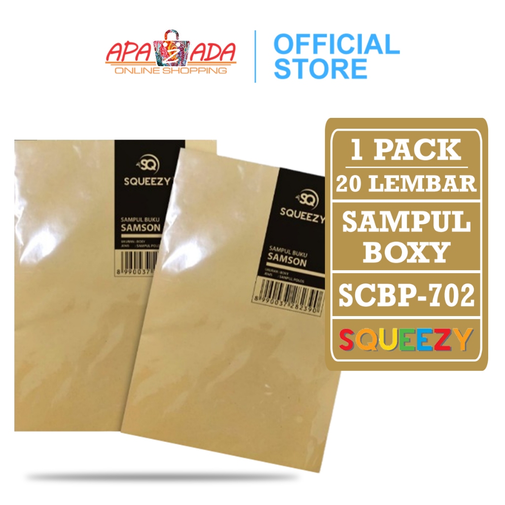 

Apazada - Sampul Buku Tulis Boxy Polos Coklat [1 Pack - 20 Lembar] / Sampul Kertas Tebal SCBP-702