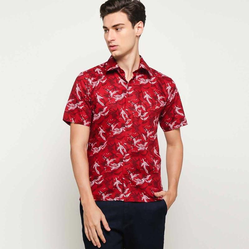 Gianni Visentin & Raymond Renee - Slim Fit Kemeja Pria lengan pendek