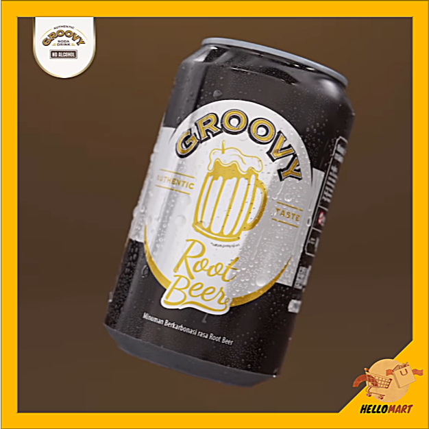 

ORIGINAL Groovy Root Beer / Rootbeer Kaleng 330ml / Minuman Berkarbonasi