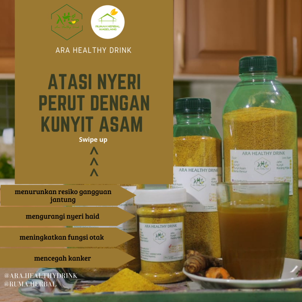 

JAMU Kunyit Asam Bubuk Plus Gula 150gr Pouch SIAP SEDUH TANPA AMPAS ANTI RIBET