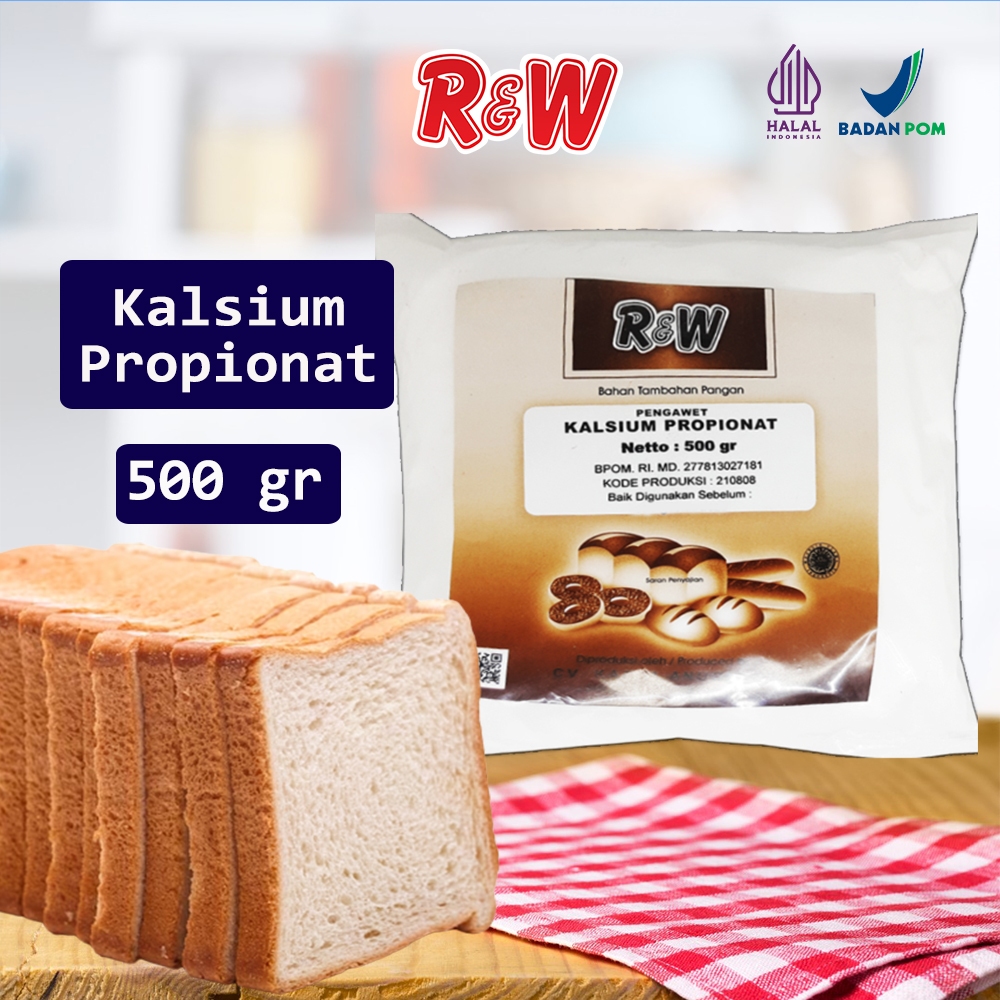 

Kalsium Propionat Pengawet Roti Kue Kering Rajawali R&W RW 500 g