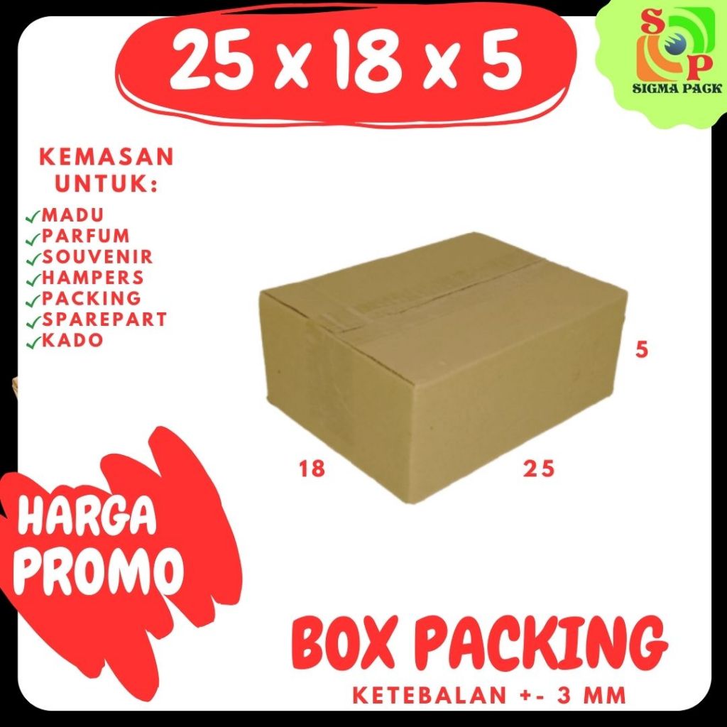 

Kardus 25x18x5 A1 Packing botol / Box 25x18x5 / Dus 25x18x5 Kotak Kemasan / Box 25x18x5