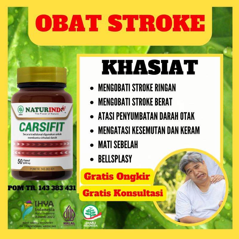 Obat stroke ringan berat mati sebelah gejala struk strok herbal carsifit
