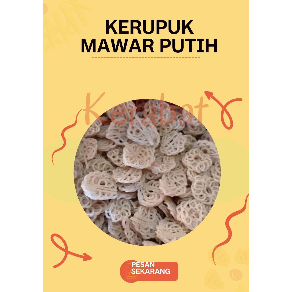 

Kerupuk Mawar Mini Putih Kerupuk Mawar Mentah cap Indosari 1 Kg