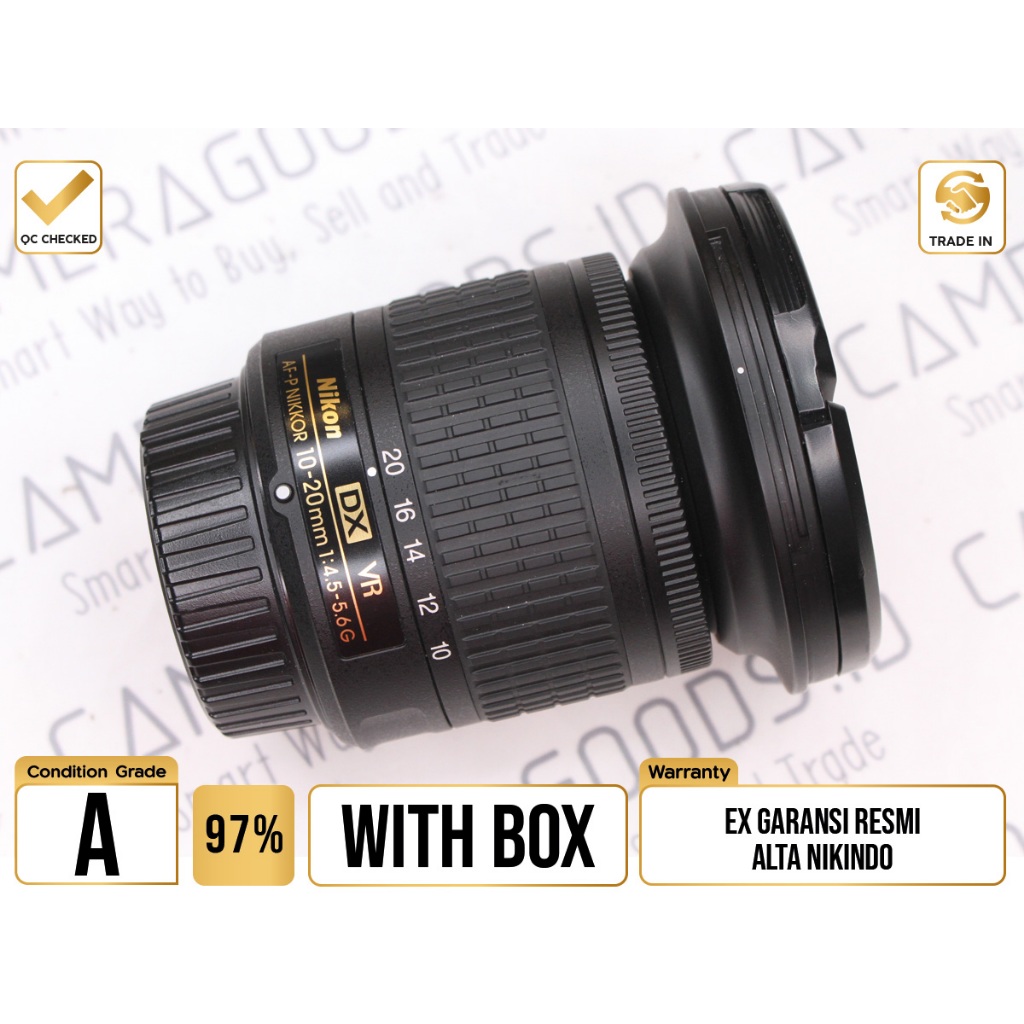 Nikon AF-P DX Nikkor 10-20mm F4.5-5.6G VR Lens - Grade A - L240236