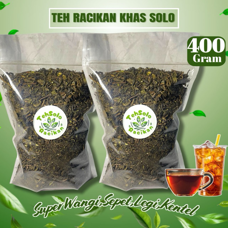 

Teh Solo Racikan Super Wangi 400 Gram, Racikan Asli Khas Solo Wangi Sepet legi Kentel