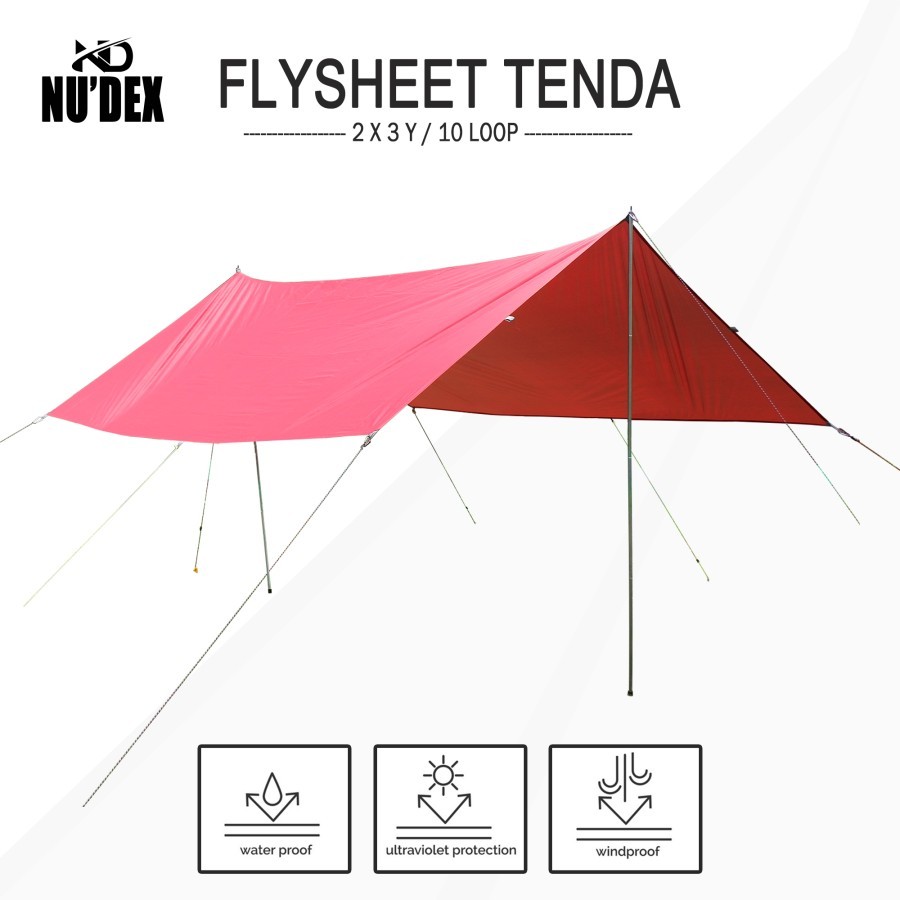 flysheet tenda 2x3 waterproof pelindung tenda flysheet outdoor size2x3