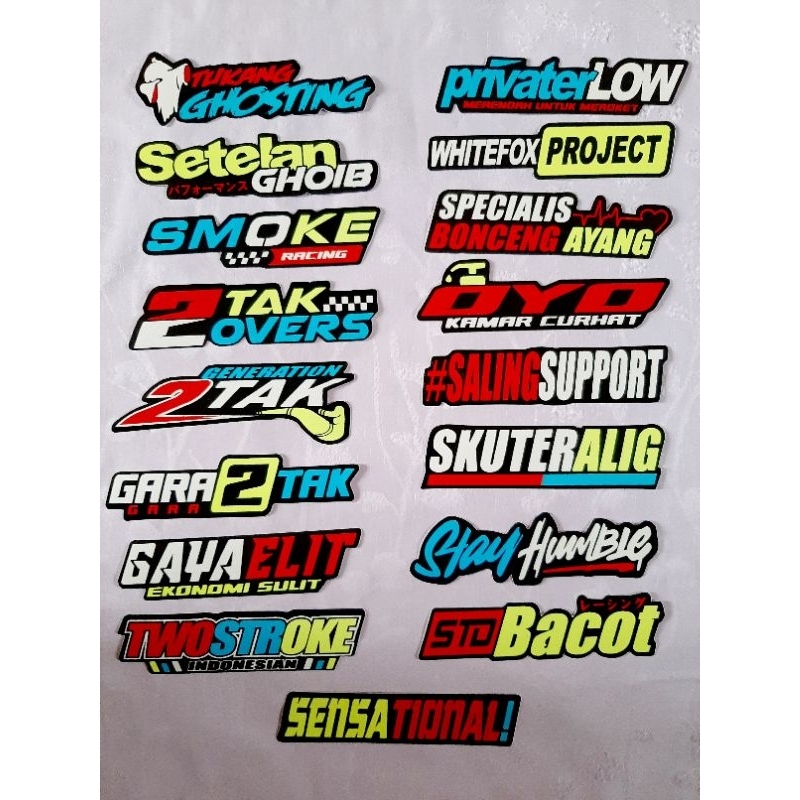 

STIKER GRAFTAC KATA KATA KENDARAAN VIRAL UKURAN KECIL