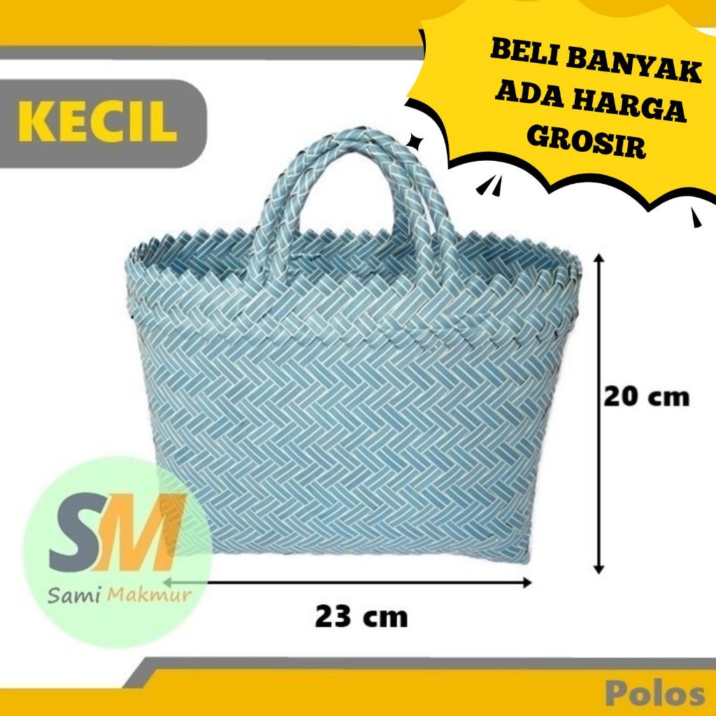 

Tas Anyaman Plastik LURIK POLOS KECIL (S) Hampers Souvenir Bingkisan Hadiah Ulang Tahun Pernikahan